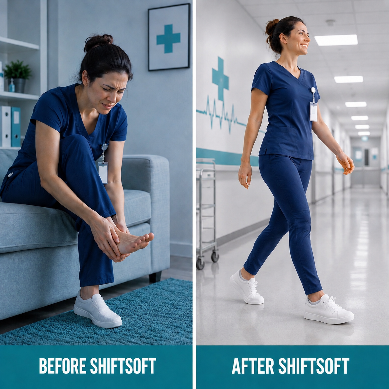 Cushioned Support Socks for Long Shifts